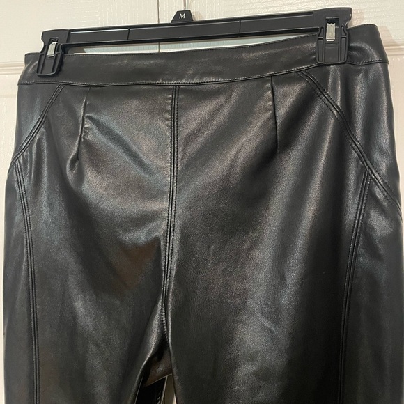 SOLD Silence + Noise leather pleather straight leg black pants size 10 - Picture 12 of 12